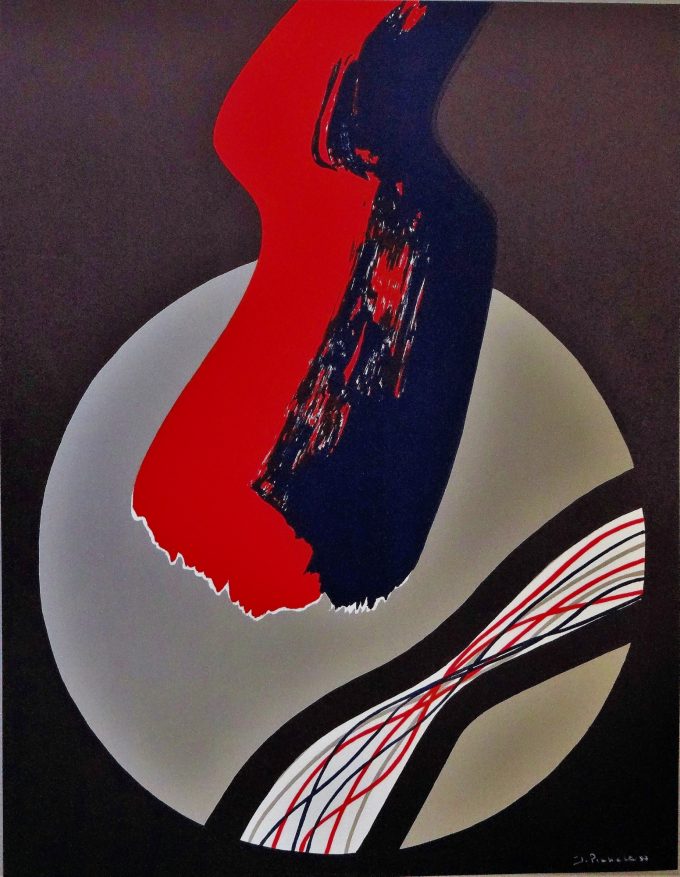 James Pichette, signed art print, original art, composition and informal artwork with place for gesture, intuitive work, abstract painting,