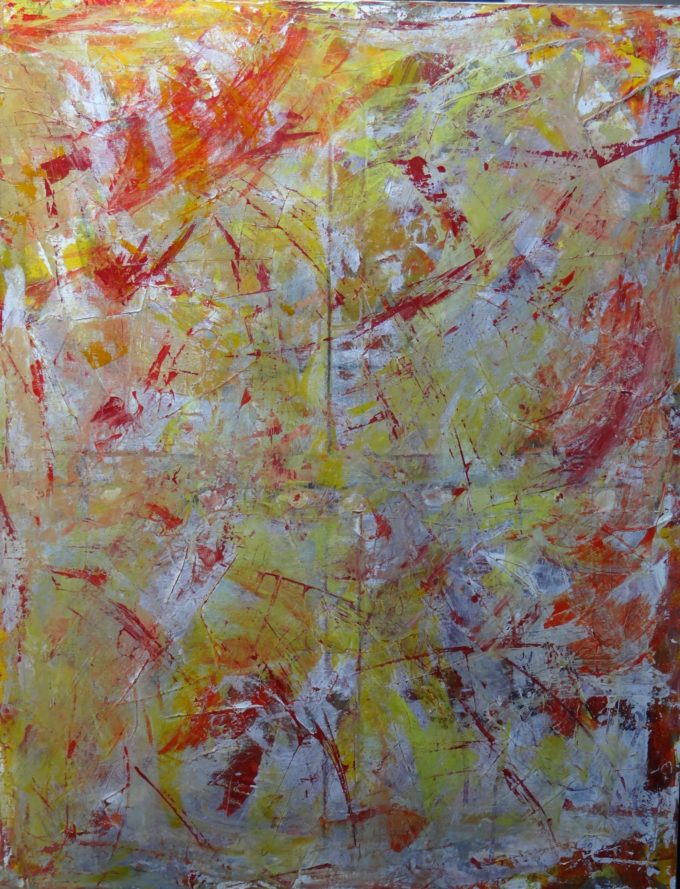 Marc del Moynes, peinture acrylique sur canevas, croix de feu