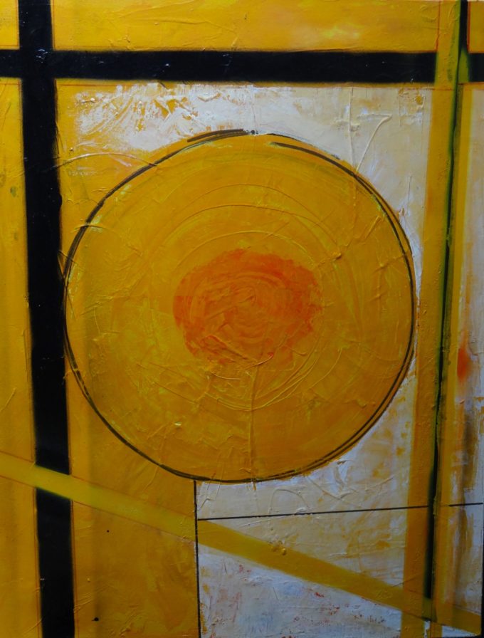 Marc del Moynes, acrylic painting on canvas, Soleil Mexico