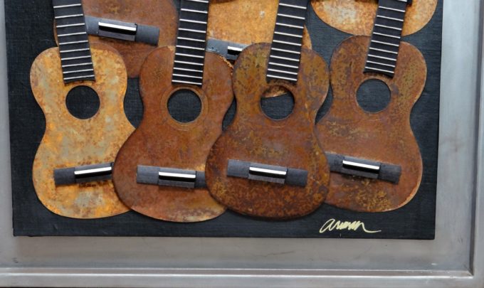 Arman, painting-sculpture, title Cavaquinho - Image 3