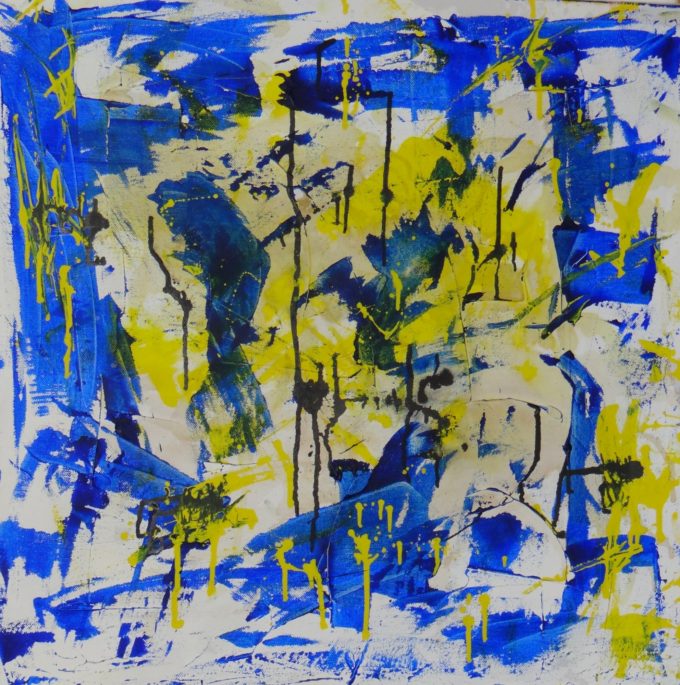 Marc del Moynes, peinture acrylique, soleil sur l'Azur