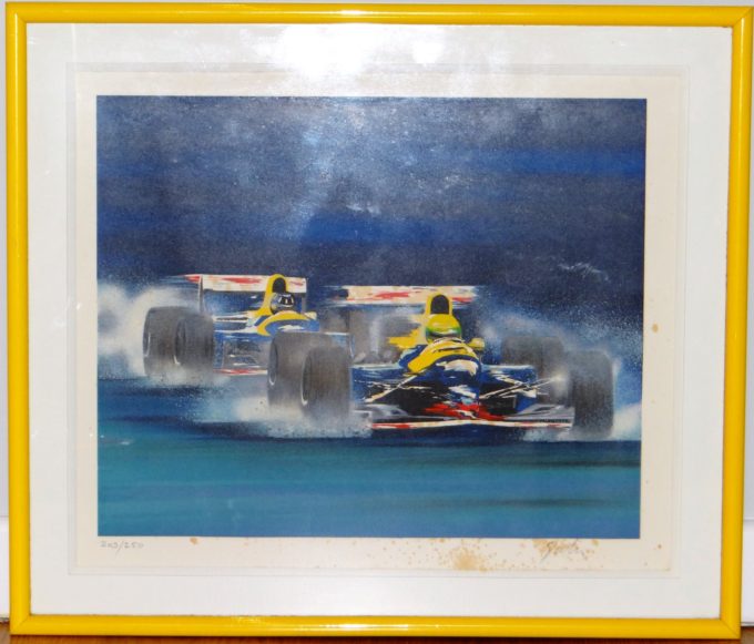 Victor Spahn, Formula 1, original lithograph signed and numbered