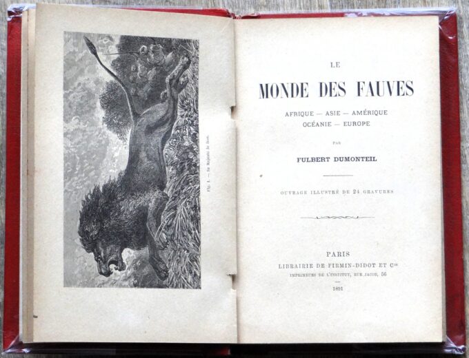 Le monde des fauves, Fulbert Dumonteil, 1891, Edition originale (book) - Image 2