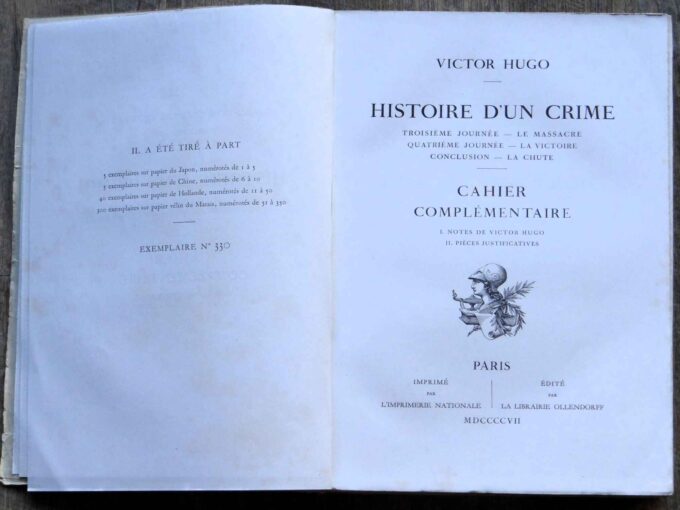 Victor Hugo, histoire d'un crime, cahier complémentaire (book) - Image 2
