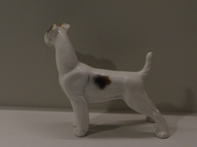 Statue vintage en porcelaine, Fox terrier, chien de chasse, Milou le célèbre chien de Tintin, bandes dessinées, Aventures de Tintin, cabot, – Image 5