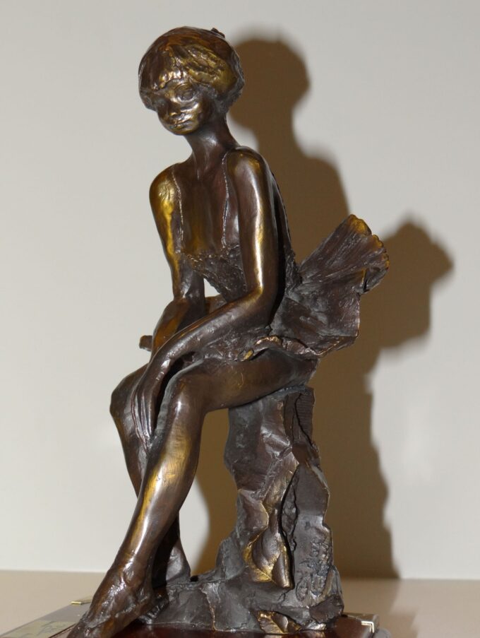 The ballerina, bronze sculpture signed by Diego Masana i Majó, Dídac, Spanish sculptor, notable figure of modernism, - Image 4