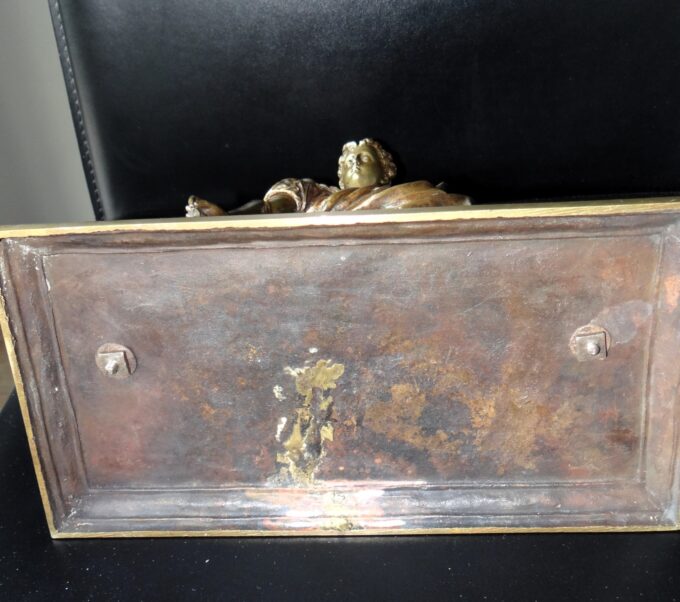 Bronze statue signed by Eutrope Bouret, neoclassical bronze, historical themes and mythology, French antiquity, - Image 6