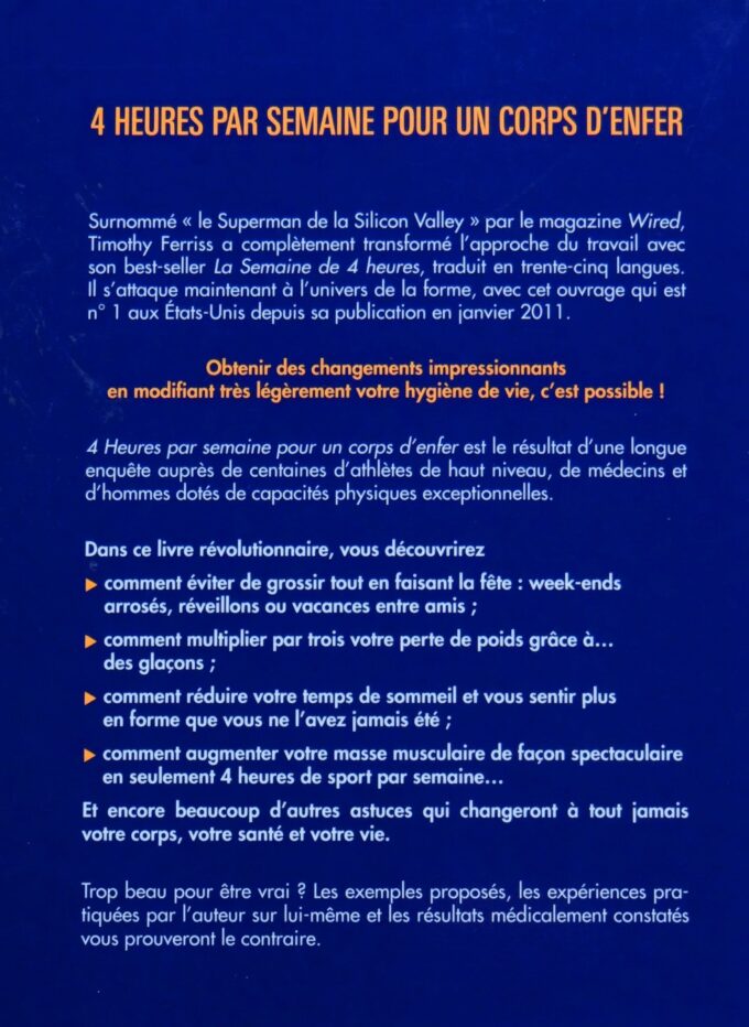 4 heures par semaine pour un corps d'enfer (livre) – Image 3