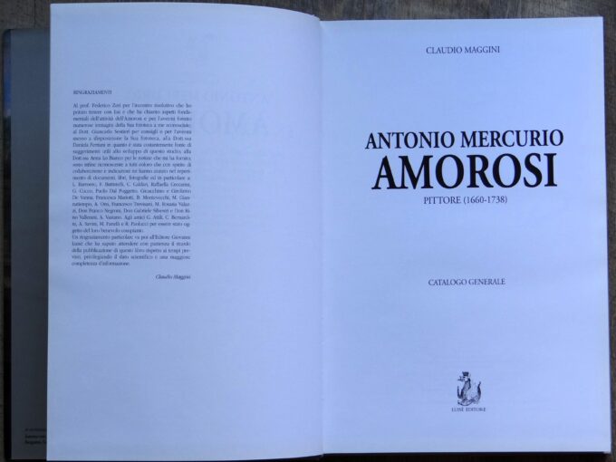 Amorosi, catalogue general, peintre italien, 1660-1738, Claudio Maggini (livre) – Image 2