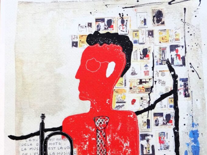 Jacq Kino, signed and numbered art print, the trumpeter, music is beyond words, - Image 2