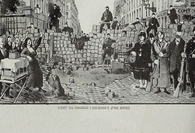 Jacques Tardi, original screen print, The Paris Commune, the barricades, insurgents, revolution, the cobblestones of Paris, social protest, - Image 2