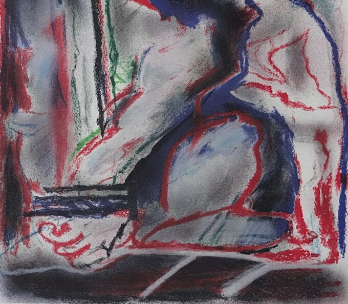Julio Pomar, lithographie originale signée, future maman, famille en devenir, dialogue dans le couple, intimité du couple, marin et sa femme – Image 2