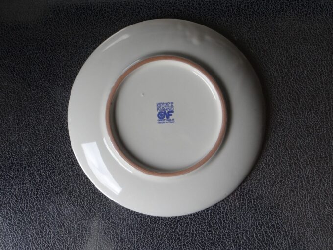 Nicola Fasano ceramics, small plate, pottery with red face, handmade in Italy - Image 4