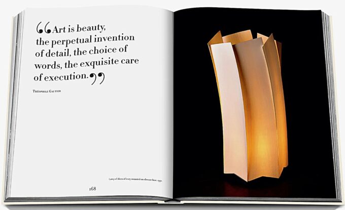 lamp of slices of ivory by Jean-Michel Frank