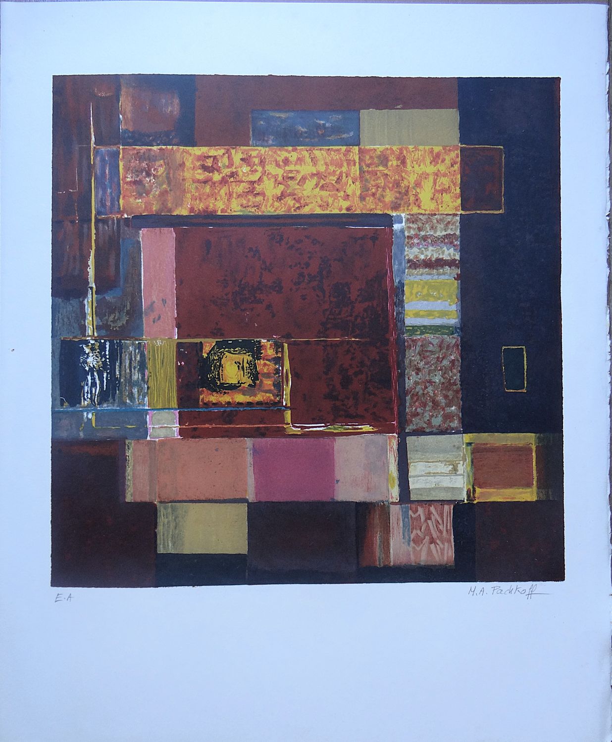 Michel Audebert-Pachkoff Lithographie originale signée Alchimie Épreuve d’Artiste 72,5 x 59,5 cm